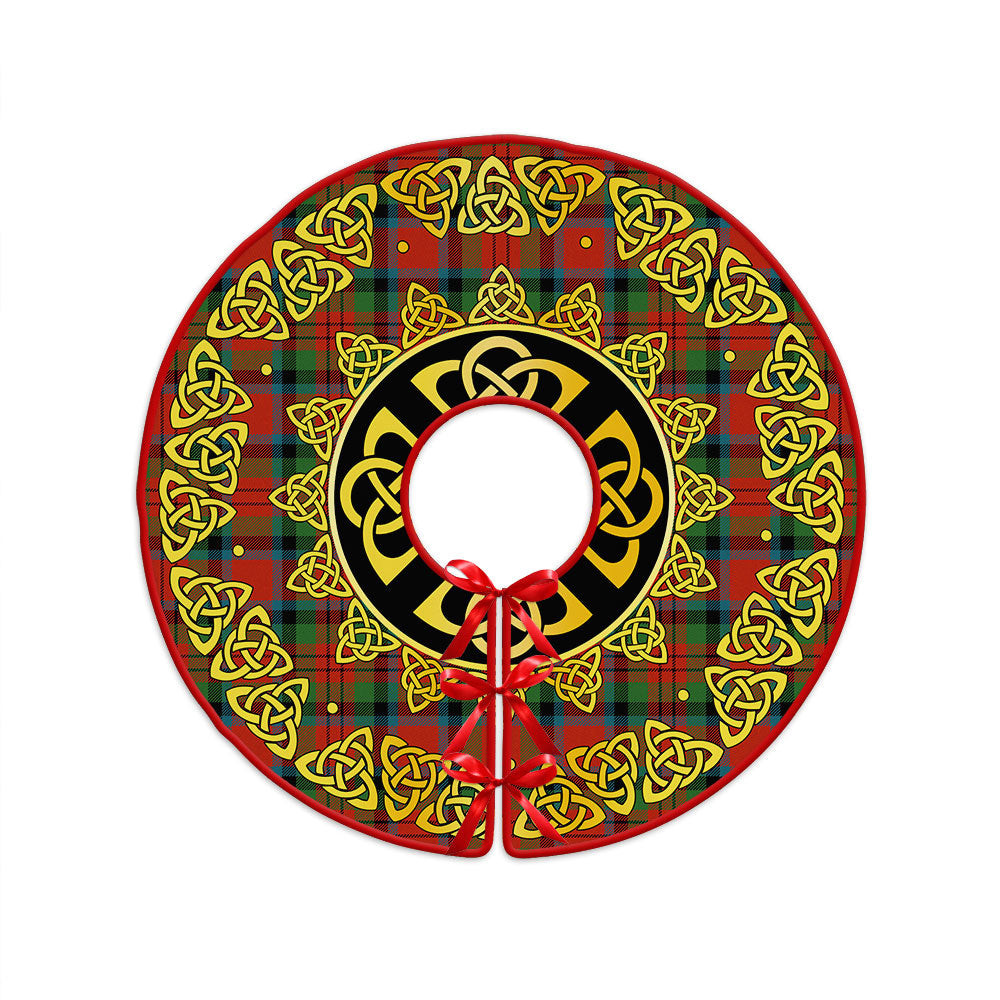 ScotsTee Shop Scottish MacDuff Ancient Clan Crest Tartan Christmas Tree Skirt Golden Celtic Heritage