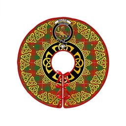 ScotsTee Shop Scottish MacFie (MacPhee) Ancient Clan Crest Tartan Christmas Tree Skirt Golden Celtic Heritage