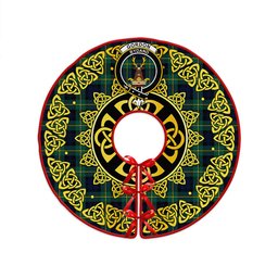 ScotsTee Shop Scottish Gordon Modern Clan Crest Tartan Christmas Tree Skirt Golden Celtic Heritage