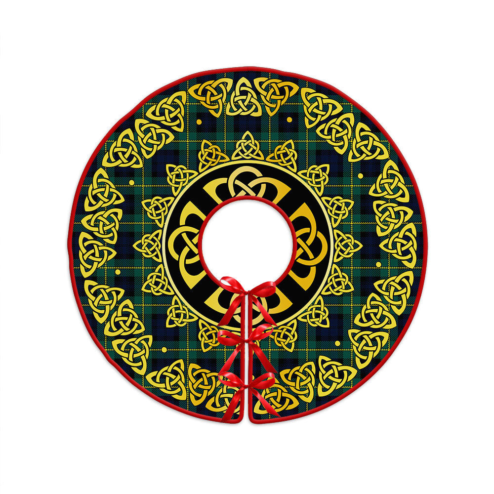 ScotsTee Shop Scottish Gordon Modern Clan Crest Tartan Christmas Tree Skirt Golden Celtic Heritage