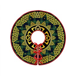 ScotsTee Shop Scottish Gordon Modern Clan Crest Tartan Christmas Tree Skirt Golden Celtic Heritage