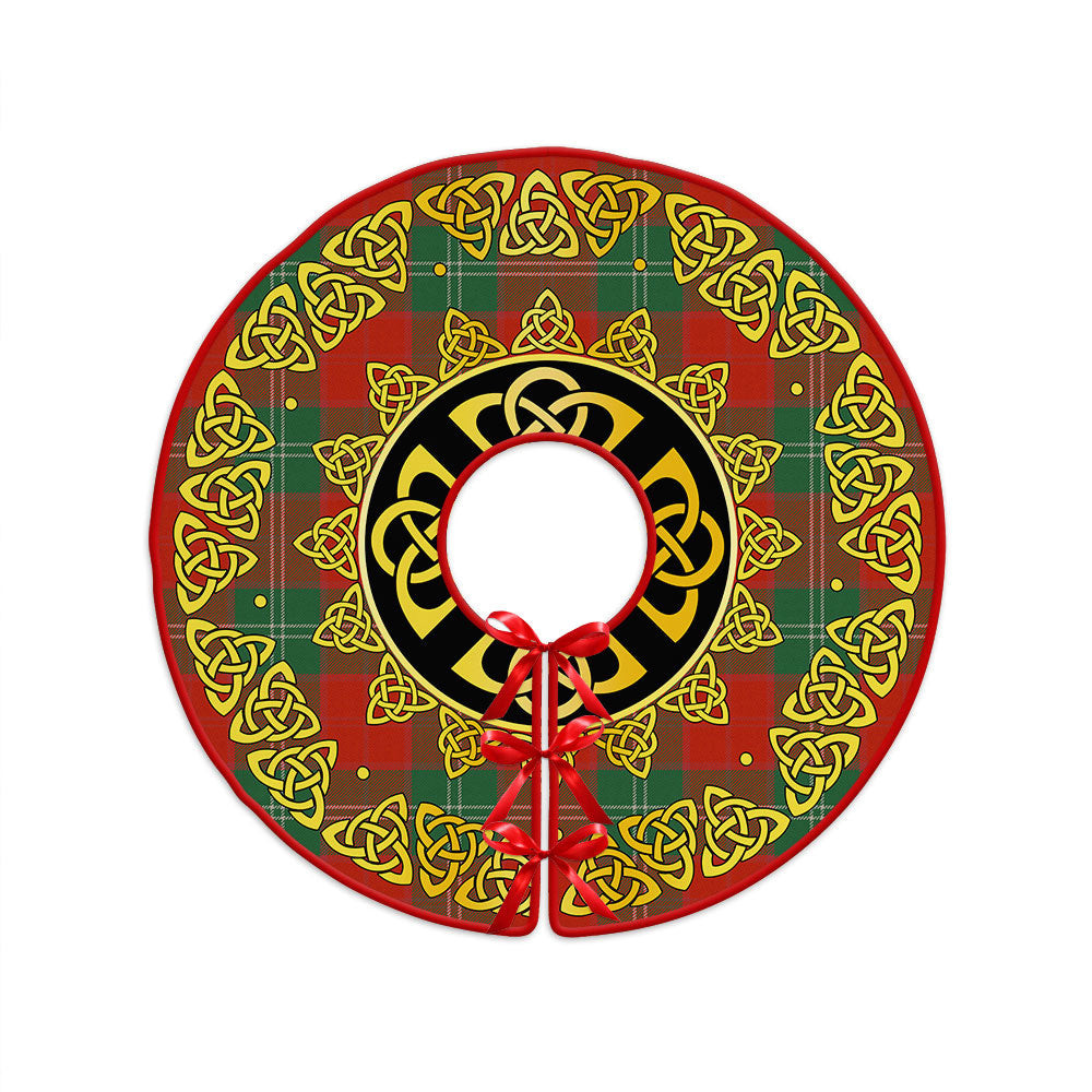 ScotsTee Shop Scottish Lennox Ancient Clan Crest Tartan Christmas Tree Skirt Golden Celtic Heritage
