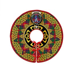 ScotsTee Shop Scottish Geddes Modern Clan Crest Tartan Christmas Tree Skirt Golden Celtic Heritage