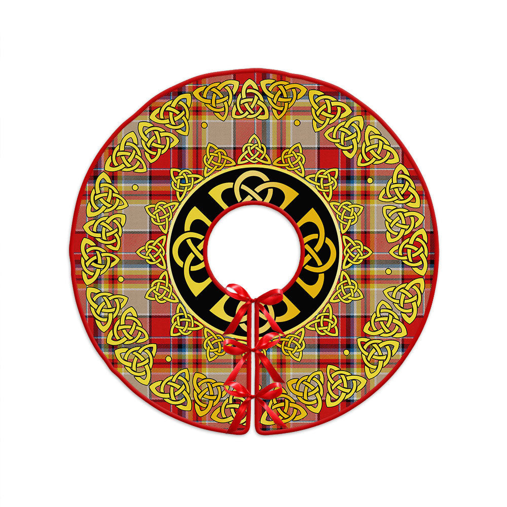 ScotsTee Shop Scottish MacGlashan Modern Clan Crest Tartan Christmas Tree Skirt Golden Celtic Heritage