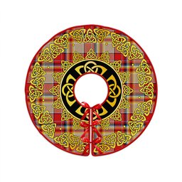 ScotsTee Shop Scottish MacGlashan Modern Clan Crest Tartan Christmas Tree Skirt Golden Celtic Heritage