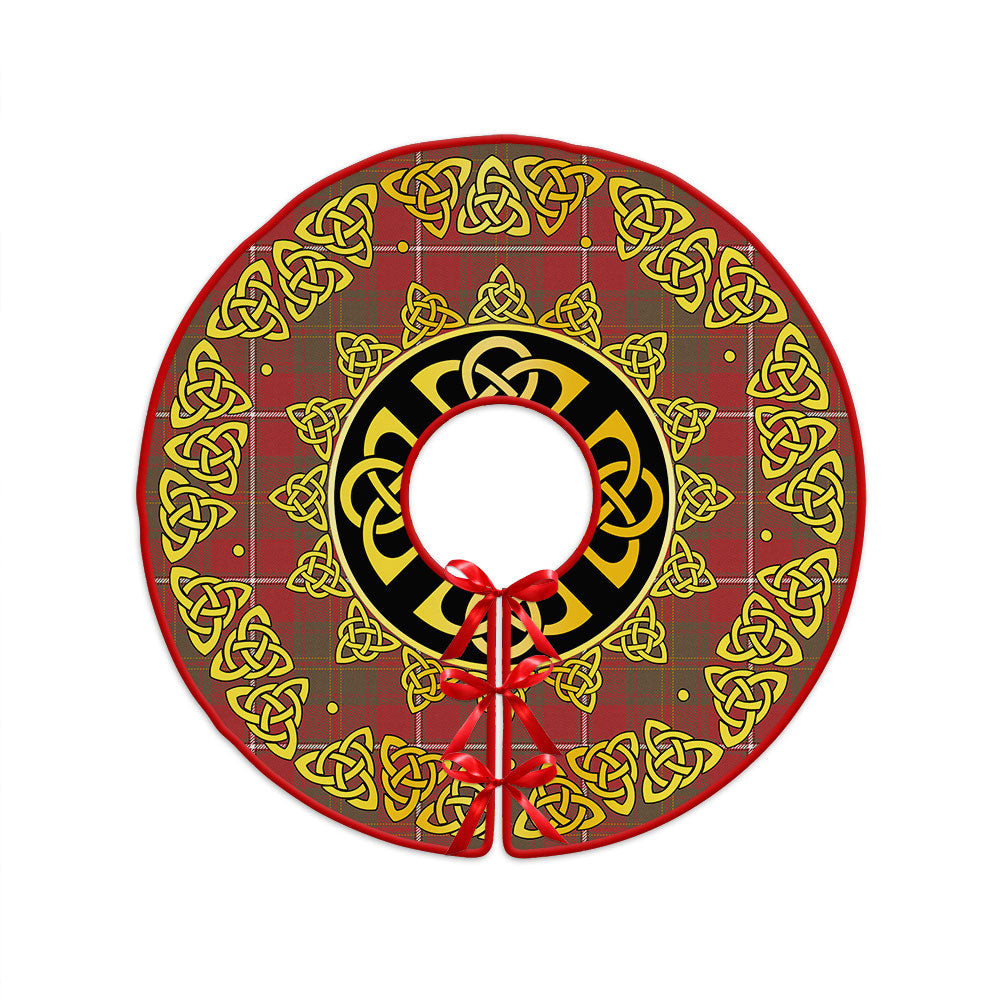 ScotsTee Shop Scottish Hay Weathered Clan Crest Tartan Christmas Tree Skirt Golden Celtic Heritage