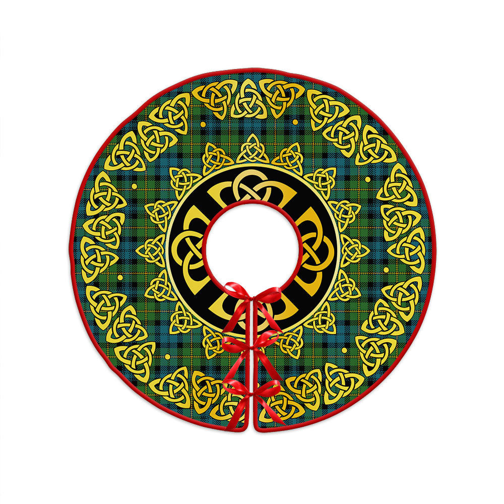 ScotsTee Shop Scottish Gordon Ancient Clan Crest Tartan Christmas Tree Skirt Golden Celtic Heritage