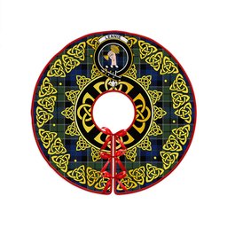 ScotsTee Shop Scottish Lennie Modern Clan Crest Tartan Christmas Tree Skirt Golden Celtic Heritage