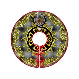 ScotsTee Shop Scottish Gladstone Clan Crest Tartan Christmas Tree Skirt Golden Celtic Heritage