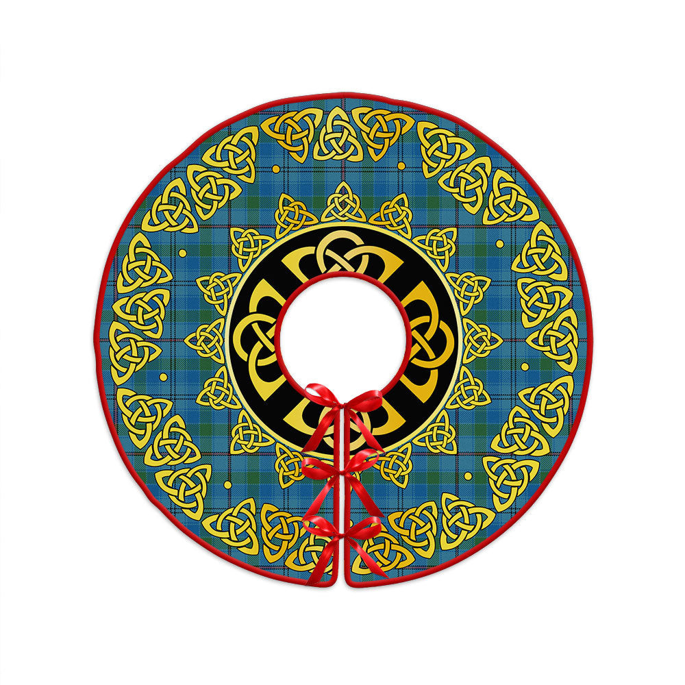 ScotsTee Shop Scottish Leith District Ancient Clan Crest Tartan Christmas Tree Skirt Golden Celtic Heritage