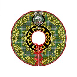 ScotsTee Shop Scottish Kennedy Ancient Clan Crest Tartan Christmas Tree Skirt Golden Celtic Heritage