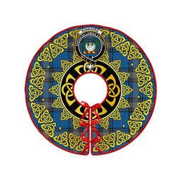 ScotsTee Shop Scottish Kinnaird Ancient Clan Crest Tartan Christmas Tree Skirt Golden Celtic Heritage