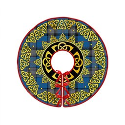 ScotsTee Shop Scottish Kinnaird Ancient Clan Crest Tartan Christmas Tree Skirt Golden Celtic Heritage