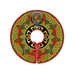 ScotsTee Shop Scottish MacGregor (Gregor) Ancient Clan Crest Tartan Christmas Tree Skirt Golden Celtic Heritage