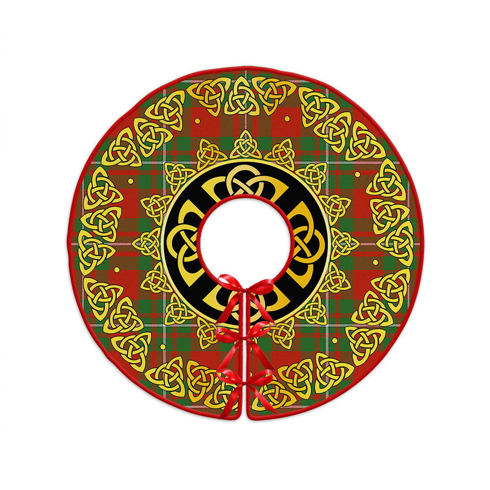 ScotsTee Shop Scottish MacGregor (Gregor) Ancient Clan Crest Tartan Christmas Tree Skirt Golden Celtic Heritage