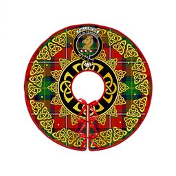 ScotsTee Shop Scottish Fullerton Clan Crest Tartan Christmas Tree Skirt Golden Celtic Heritage