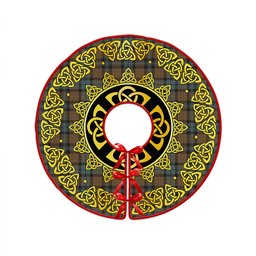 ScotsTee Shop Scottish Gordon Weathered Clan Crest Tartan Christmas Tree Skirt Golden Celtic Heritage