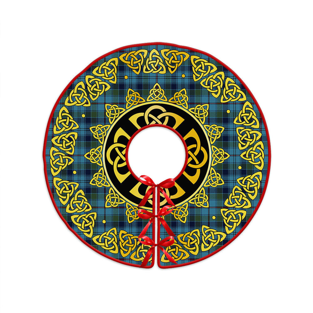 ScotsTee Shop Scottish Leith District Modern Clan Crest Tartan Christmas Tree Skirt Golden Celtic Heritage