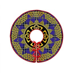 ScotsTee Shop Scottish Jackson Modern Clan Crest Tartan Christmas Tree Skirt Golden Celtic Heritage