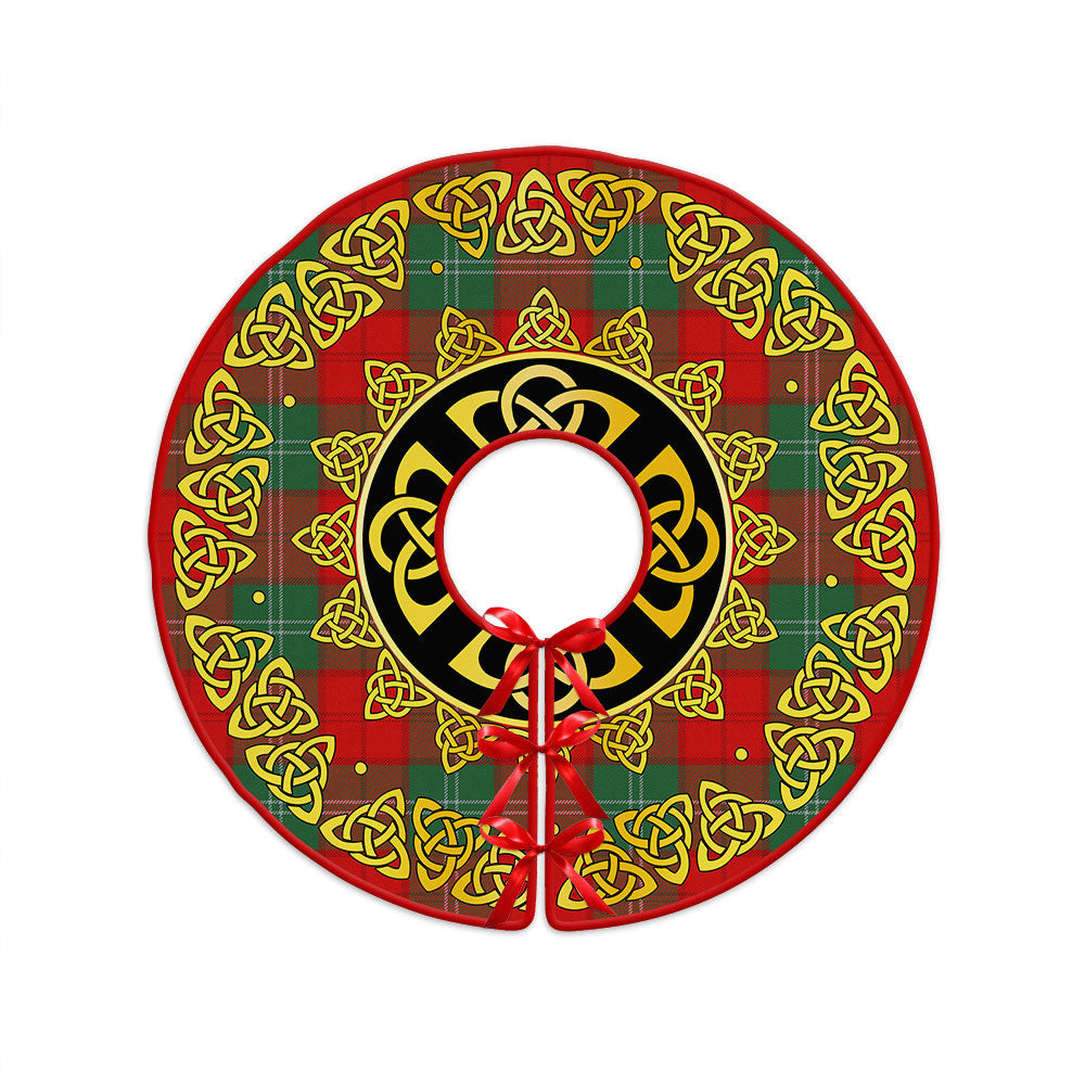 ScotsTee Shop Scottish Lennox Modern Clan Crest Tartan Christmas Tree Skirt Golden Celtic Heritage