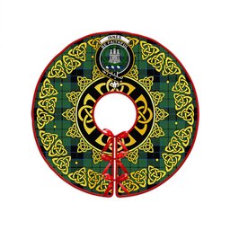 ScotsTee Shop Scottish Innes (Georgina) Clan Crest Tartan Christmas Tree Skirt Golden Celtic Heritage