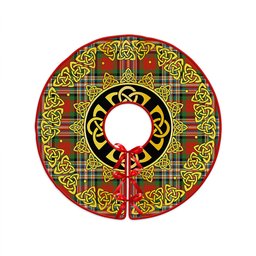 ScotsTee Shop Scottish MacGill Ancient Clan Crest Tartan Christmas Tree Skirt Golden Celtic Heritage