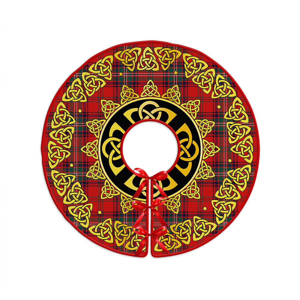 ScotsTee Shop Scottish MacClure Modern Clan Crest Tartan Christmas Tree Skirt Golden Celtic Heritage