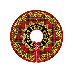 ScotsTee Shop Scottish MacClure Modern Clan Crest Tartan Christmas Tree Skirt Golden Celtic Heritage
