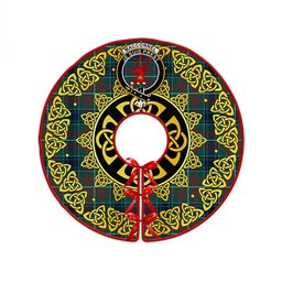 ScotsTee Shop Scottish MacConnell Modern Clan Crest Tartan Christmas Tree Skirt Golden Celtic Heritage