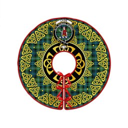 ScotsTee Shop Scottish Lyon (Liall Lyall Lyle) Ancient Clan Crest Tartan Christmas Tree Skirt Golden Celtic Heritage