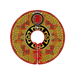 ScotsTee Shop Scottish MacBrair Modern Clan Crest Tartan Christmas Tree Skirt Golden Celtic Heritage