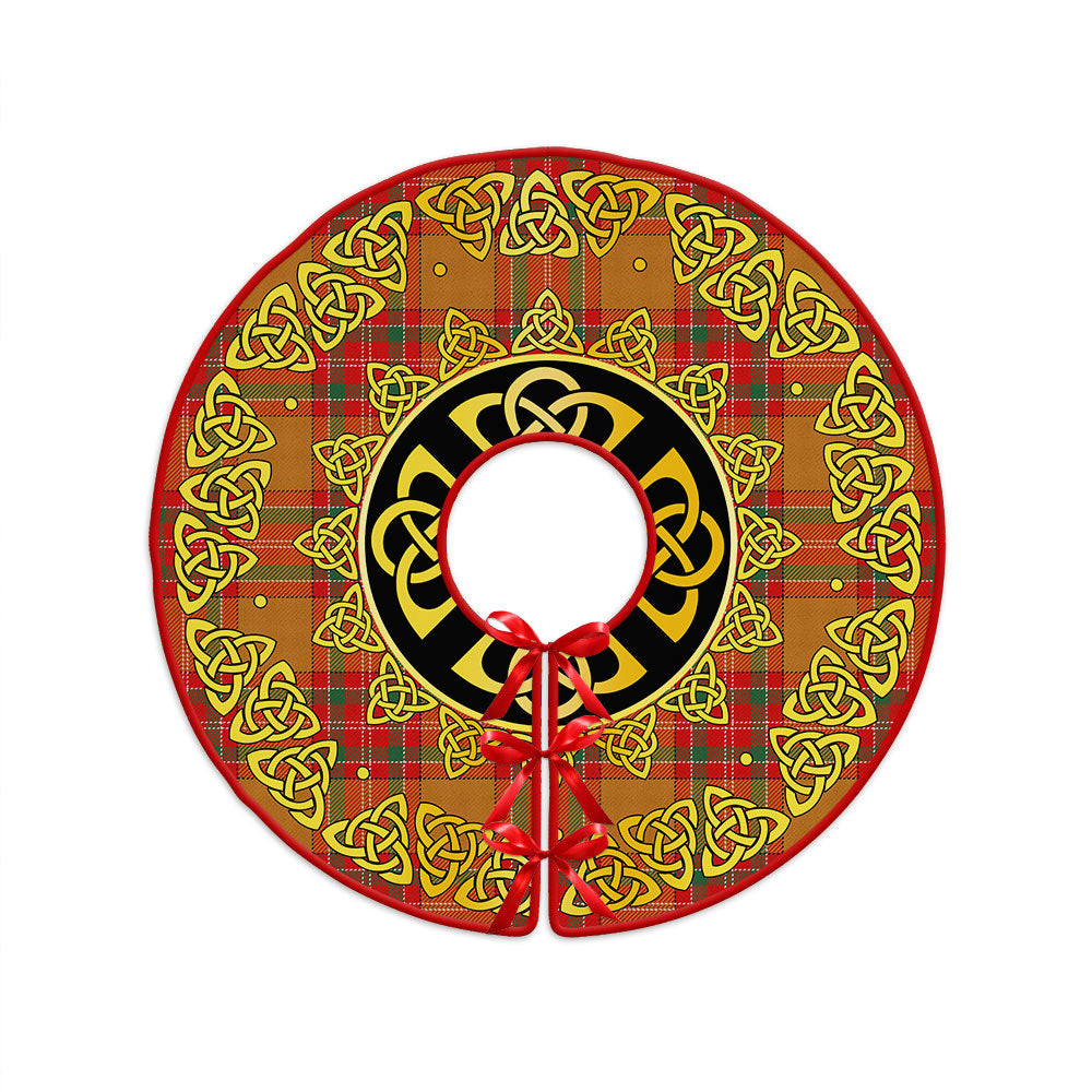 ScotsTee Shop Scottish MacBrair Modern Clan Crest Tartan Christmas Tree Skirt Golden Celtic Heritage