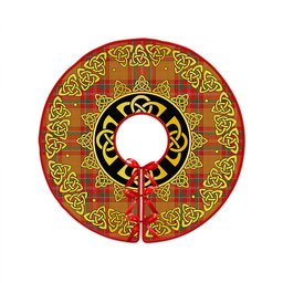 ScotsTee Shop Scottish MacBrair Modern Clan Crest Tartan Christmas Tree Skirt Golden Celtic Heritage