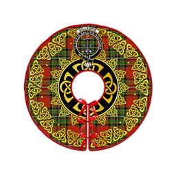 ScotsTee Shop Scottish Gillespie Ancient Clan Crest Tartan Christmas Tree Skirt Golden Celtic Heritage