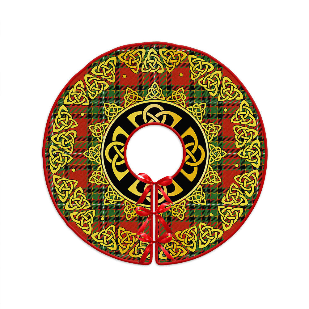 ScotsTee Shop Scottish Gillespie Ancient Clan Crest Tartan Christmas Tree Skirt Golden Celtic Heritage