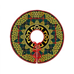 ScotsTee Shop Scottish MacDonagh Modern Clan Crest Tartan Christmas Tree Skirt Golden Celtic Heritage