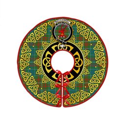 ScotsTee Shop Scottish MacConnell Ancient Clan Crest Tartan Christmas Tree Skirt Golden Celtic Heritage