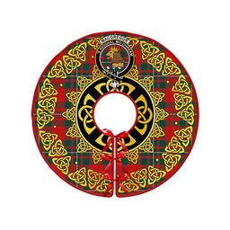 ScotsTee Shop Scottish MacGregor (Gregor) Modern Clan Crest Tartan Christmas Tree Skirt Golden Celtic Heritage