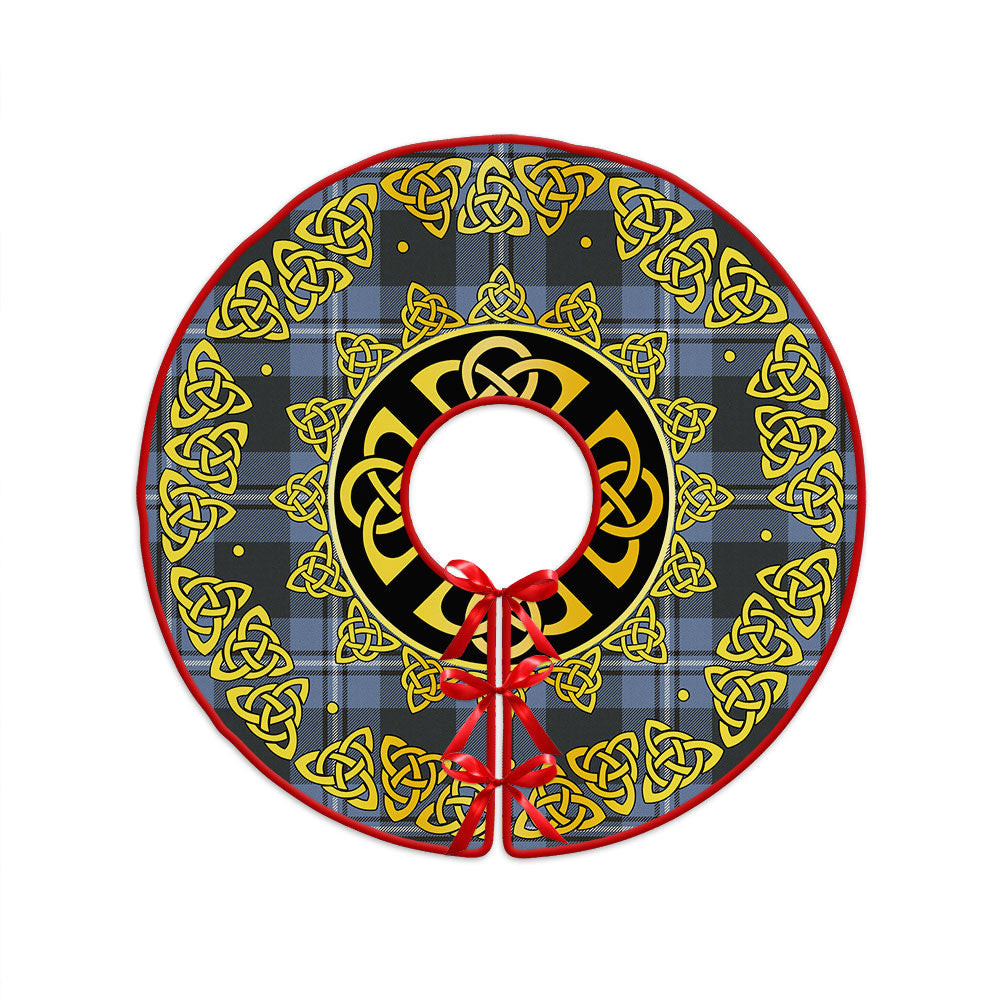 ScotsTee Shop Scottish Irvine Weathered Clan Crest Tartan Christmas Tree Skirt Golden Celtic Heritage