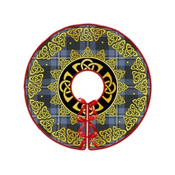 ScotsTee Shop Scottish Irvine Weathered Clan Crest Tartan Christmas Tree Skirt Golden Celtic Heritage