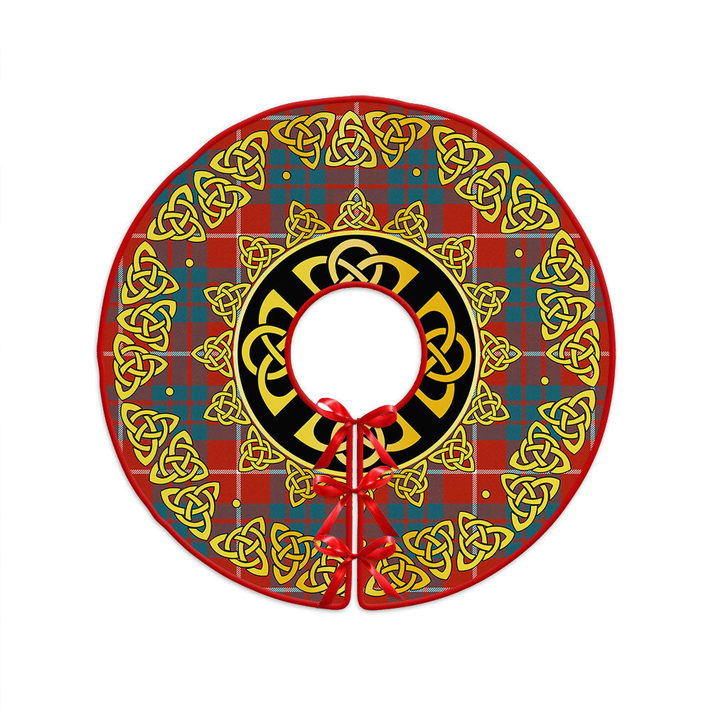 ScotsTee Shop Scottish Hamilton Ancient Clan Crest Tartan Christmas Tree Skirt Golden Celtic Heritage