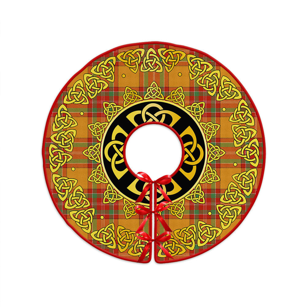 ScotsTee Shop Scottish MacBrair Ancient Clan Crest Tartan Christmas Tree Skirt Golden Celtic Heritage