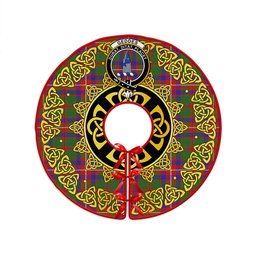 ScotsTee Shop Scottish Geddes Ancient Clan Crest Tartan Christmas Tree Skirt Golden Celtic Heritage
