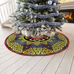 ScotsTee Shop Scottish Keith (Austin) Weathered Clan Crest Tartan Christmas Tree Skirt Golden Celtic Heritage