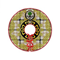 ScotsTee Shop Scottish Hogg Weathered Clan Crest Tartan Christmas Tree Skirt Golden Celtic Heritage