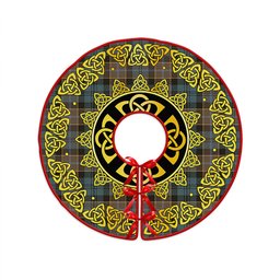 ScotsTee Shop Scottish Hogarth Weathered Clan Crest Tartan Christmas Tree Skirt Golden Celtic Heritage