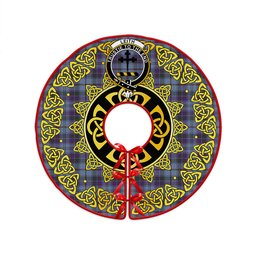 ScotsTee Shop Scottish Leith District Weathered Clan Crest Tartan Christmas Tree Skirt Golden Celtic Heritage