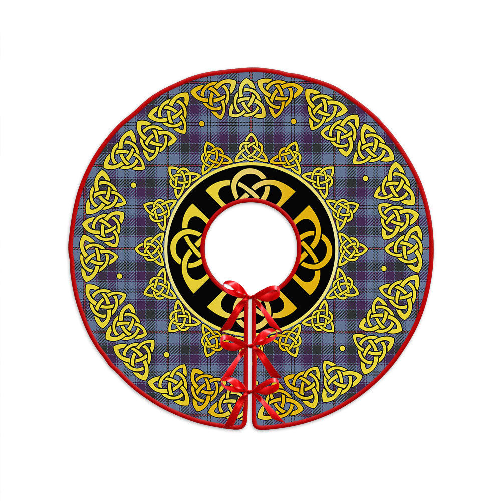 ScotsTee Shop Scottish Leith District Weathered Clan Crest Tartan Christmas Tree Skirt Golden Celtic Heritage