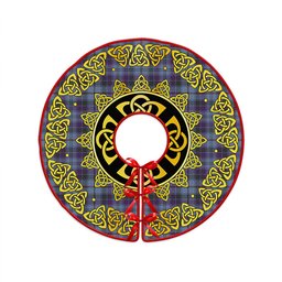 ScotsTee Shop Scottish Leith District Weathered Clan Crest Tartan Christmas Tree Skirt Golden Celtic Heritage