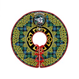 ScotsTee Shop Scottish Galbraith Ancient Clan Crest Tartan Christmas Tree Skirt Golden Celtic Heritage